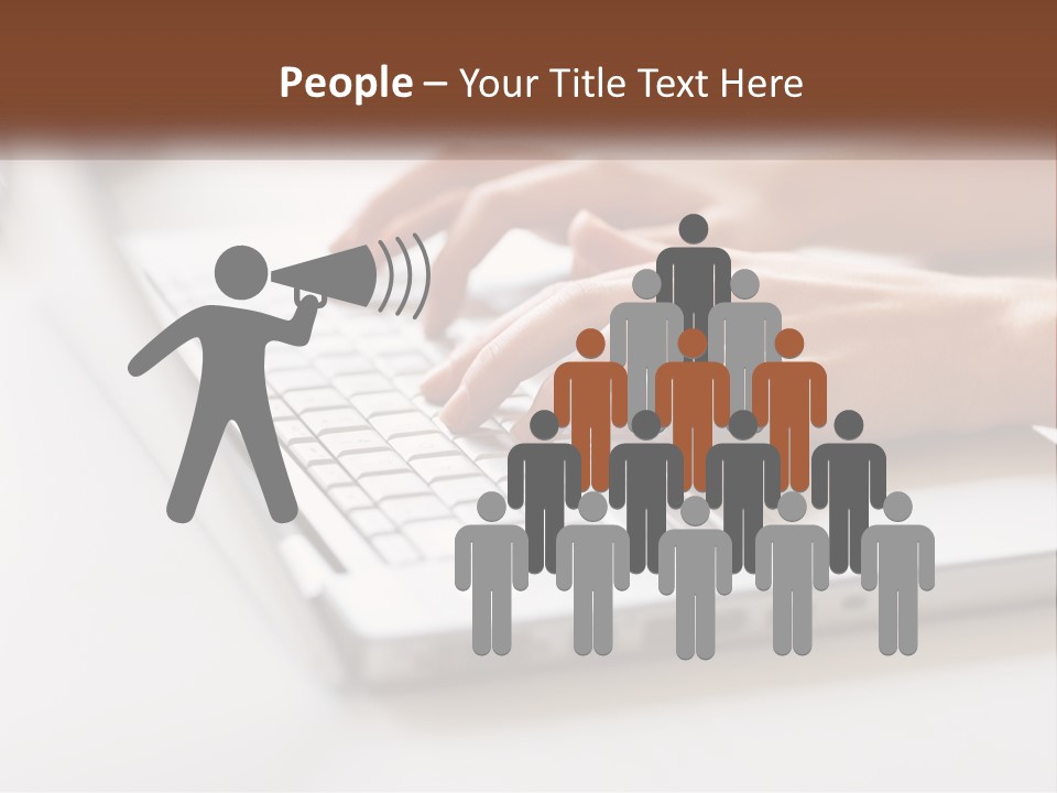 A Person Typing On A Laptop Computer PowerPoint Template