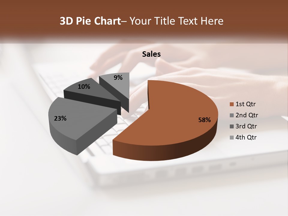 A Person Typing On A Laptop Computer PowerPoint Template
