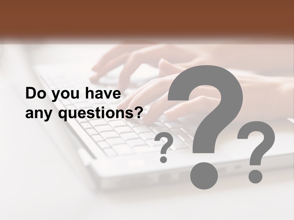 A Person Typing On A Laptop Computer PowerPoint Template