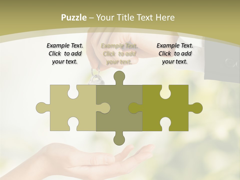 A Person Handing A Key To Another Person PowerPoint Template