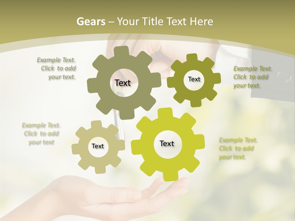 A Person Handing A Key To Another Person PowerPoint Template