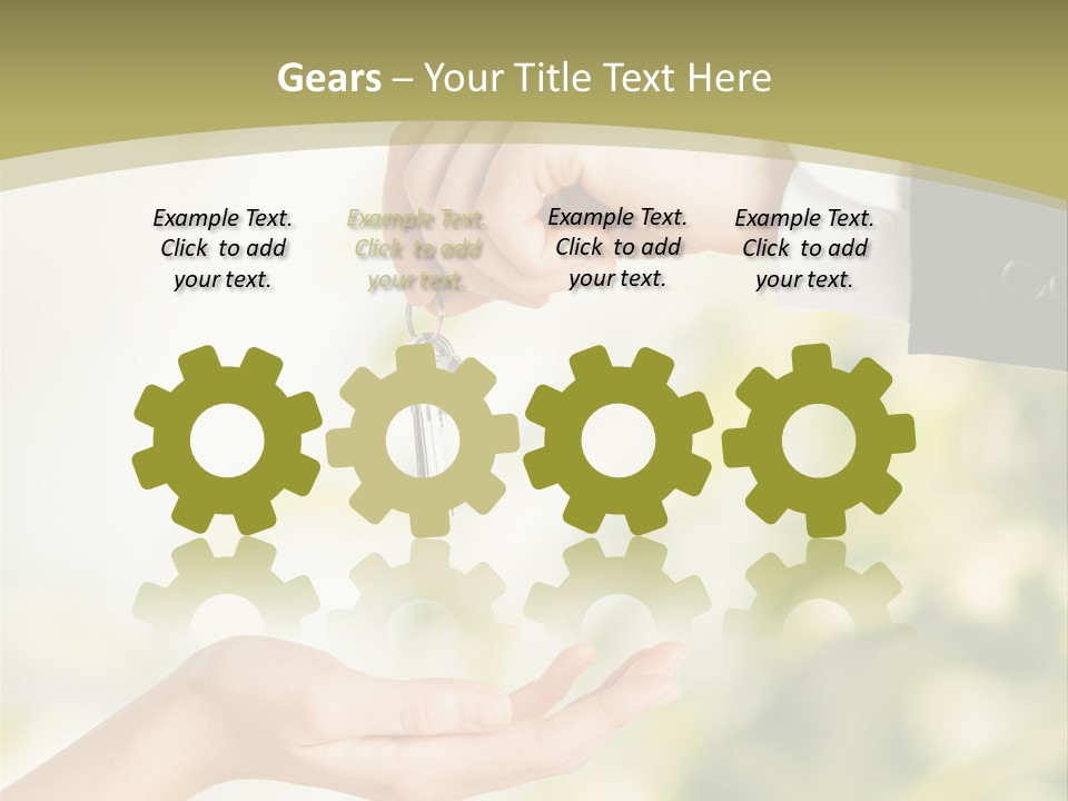 A Person Handing A Key To Another Person PowerPoint Template