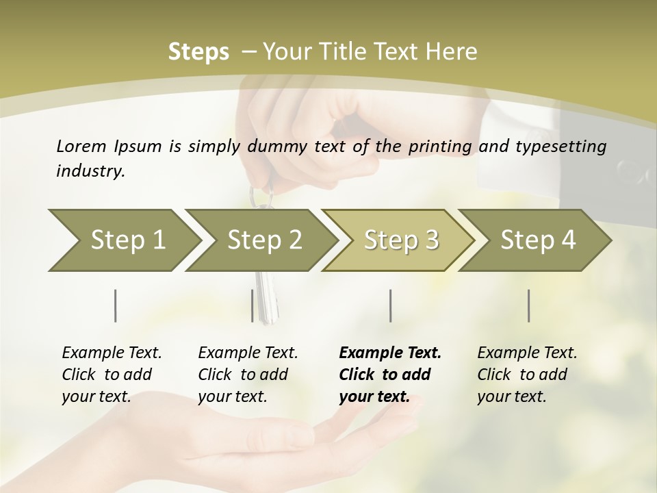 A Person Handing A Key To Another Person PowerPoint Template