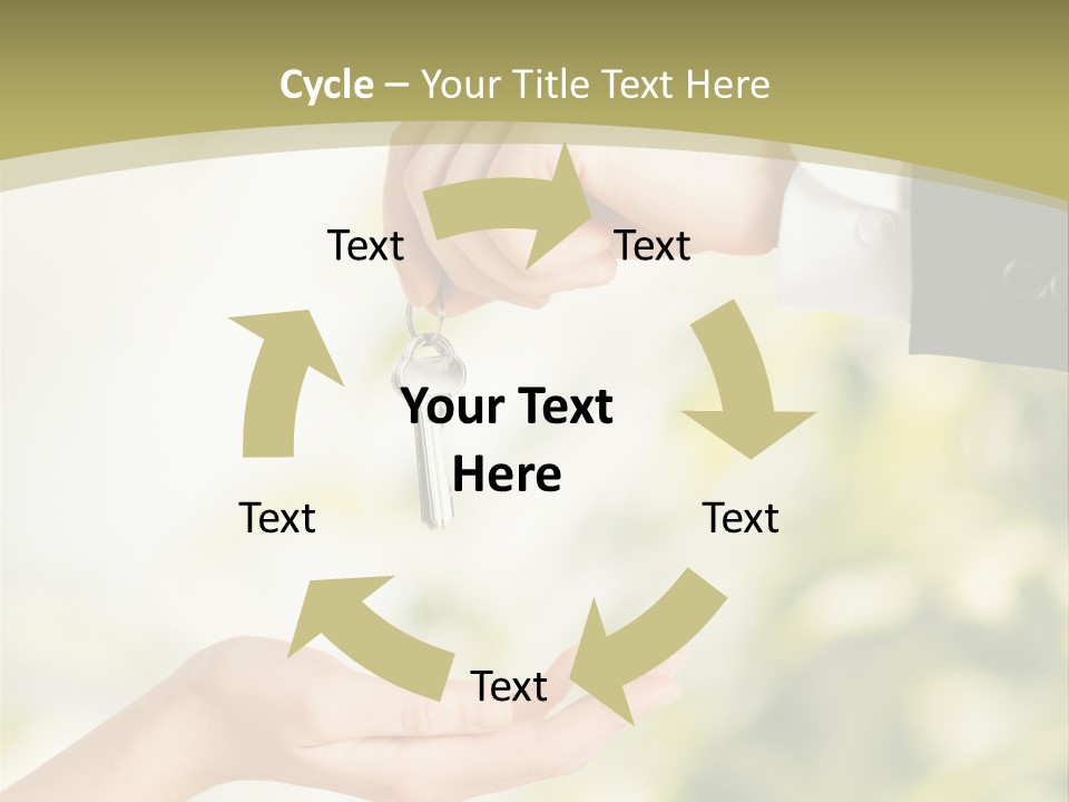 A Person Handing A Key To Another Person PowerPoint Template