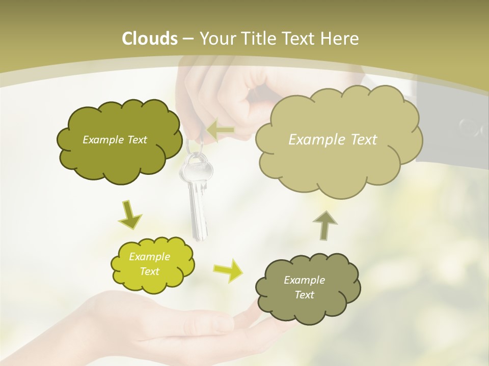 A Person Handing A Key To Another Person PowerPoint Template