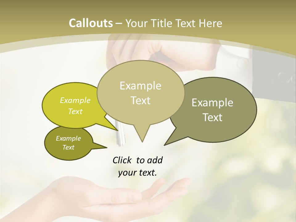 A Person Handing A Key To Another Person PowerPoint Template