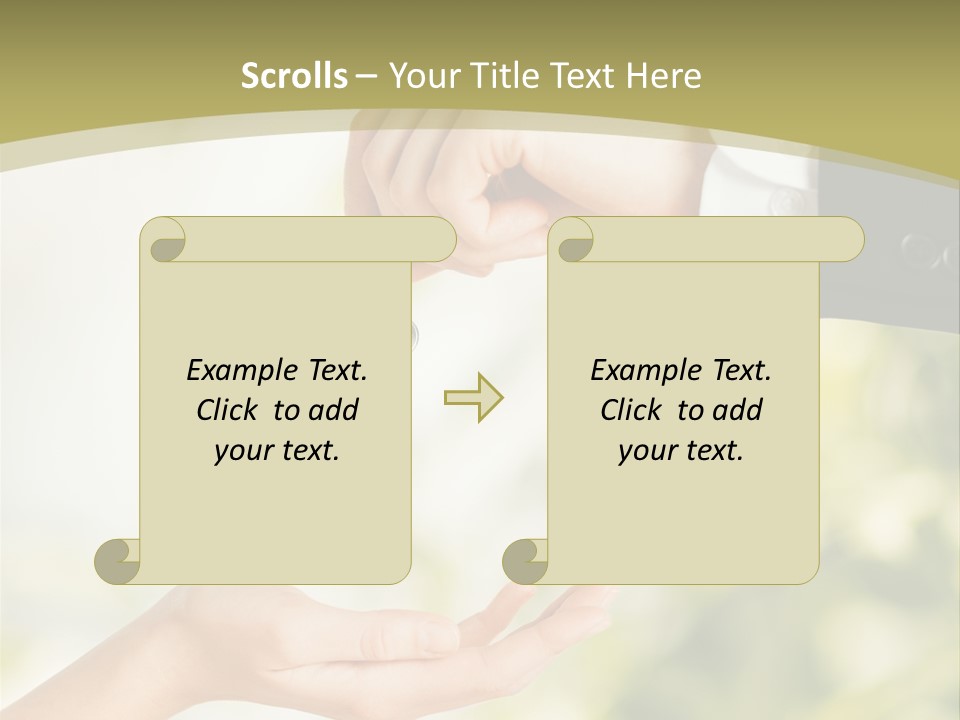 A Person Handing A Key To Another Person PowerPoint Template