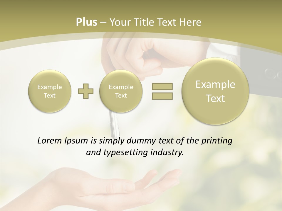 A Person Handing A Key To Another Person PowerPoint Template