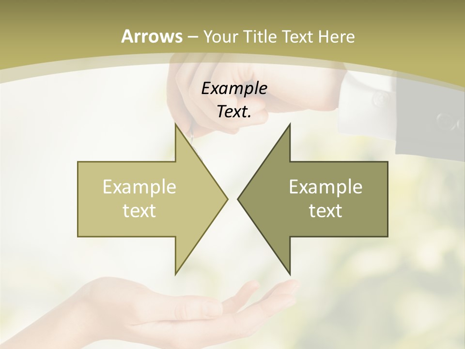 A Person Handing A Key To Another Person PowerPoint Template