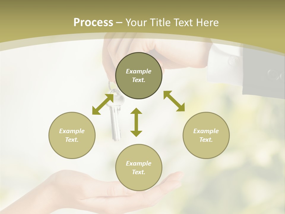 A Person Handing A Key To Another Person PowerPoint Template