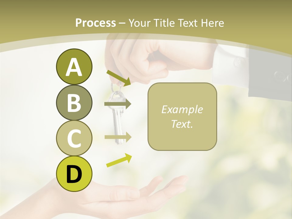 A Person Handing A Key To Another Person PowerPoint Template