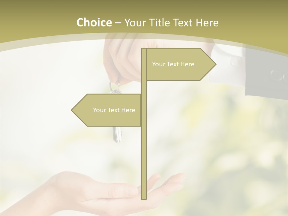 A Person Handing A Key To Another Person PowerPoint Template