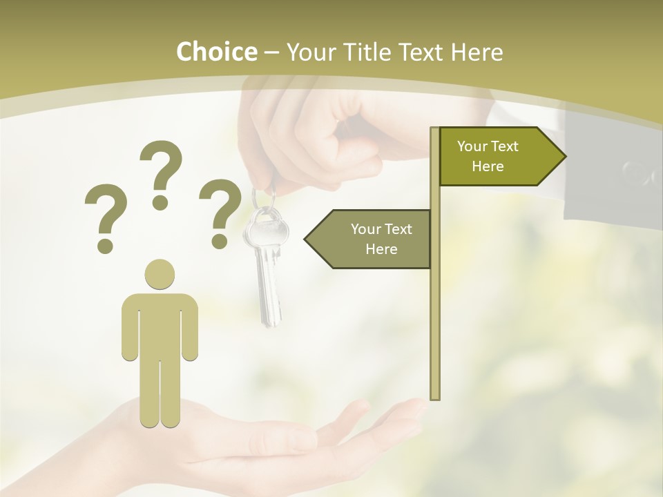 A Person Handing A Key To Another Person PowerPoint Template