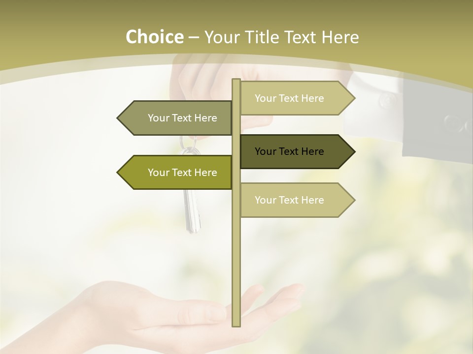 A Person Handing A Key To Another Person PowerPoint Template