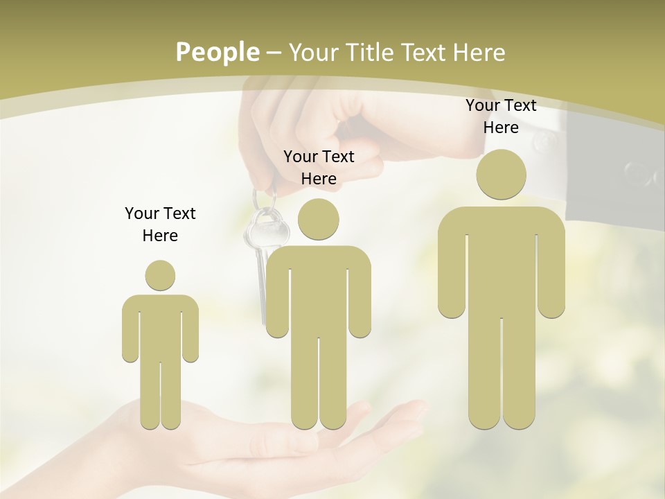 A Person Handing A Key To Another Person PowerPoint Template