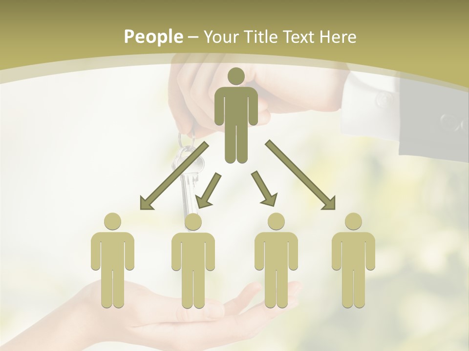 A Person Handing A Key To Another Person PowerPoint Template