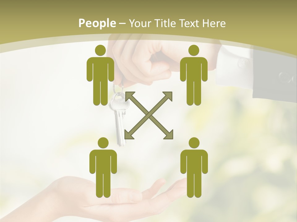 A Person Handing A Key To Another Person PowerPoint Template
