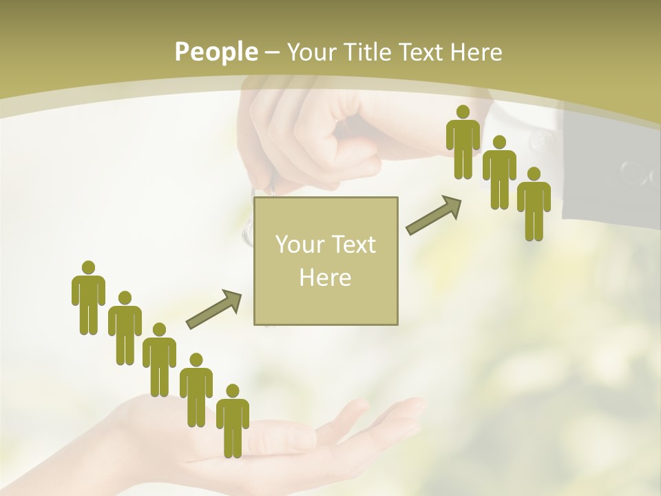A Person Handing A Key To Another Person PowerPoint Template