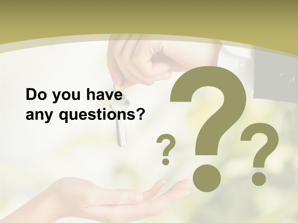 A Person Handing A Key To Another Person PowerPoint Template