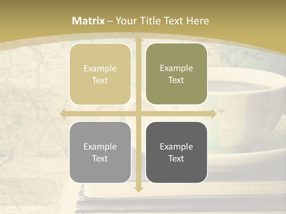 A Cup Of Coffee Sitting On Top Of A Book PowerPoint Template