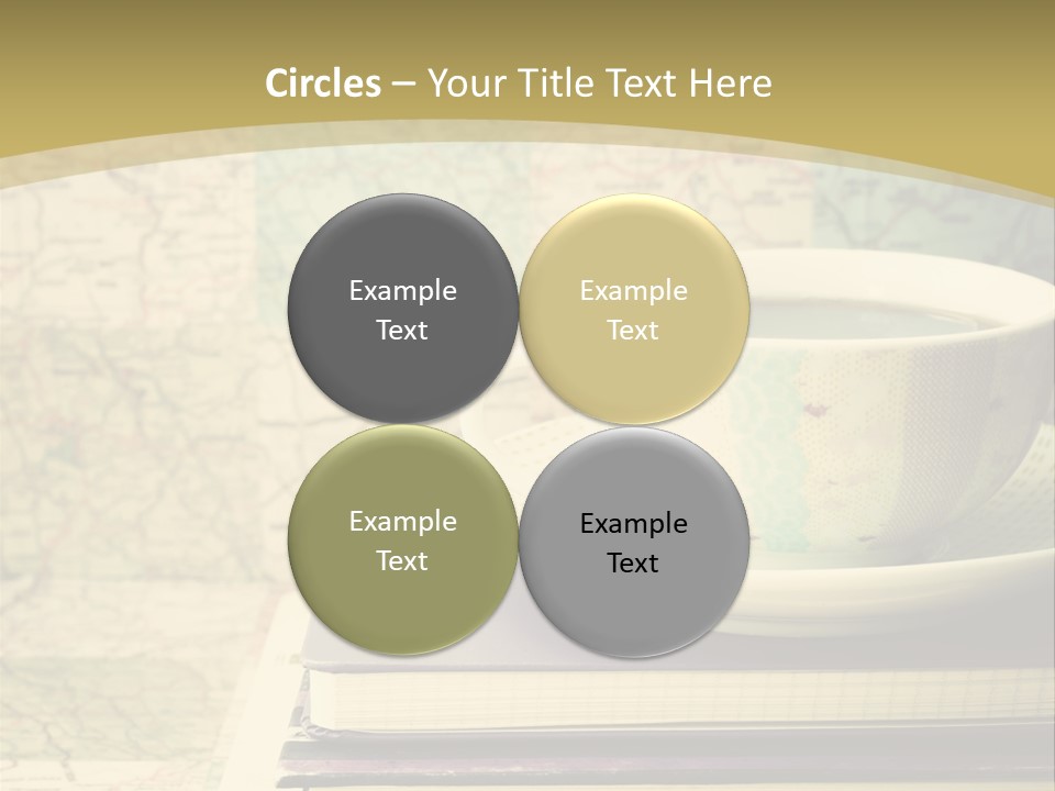 A Cup Of Coffee Sitting On Top Of A Book PowerPoint Template