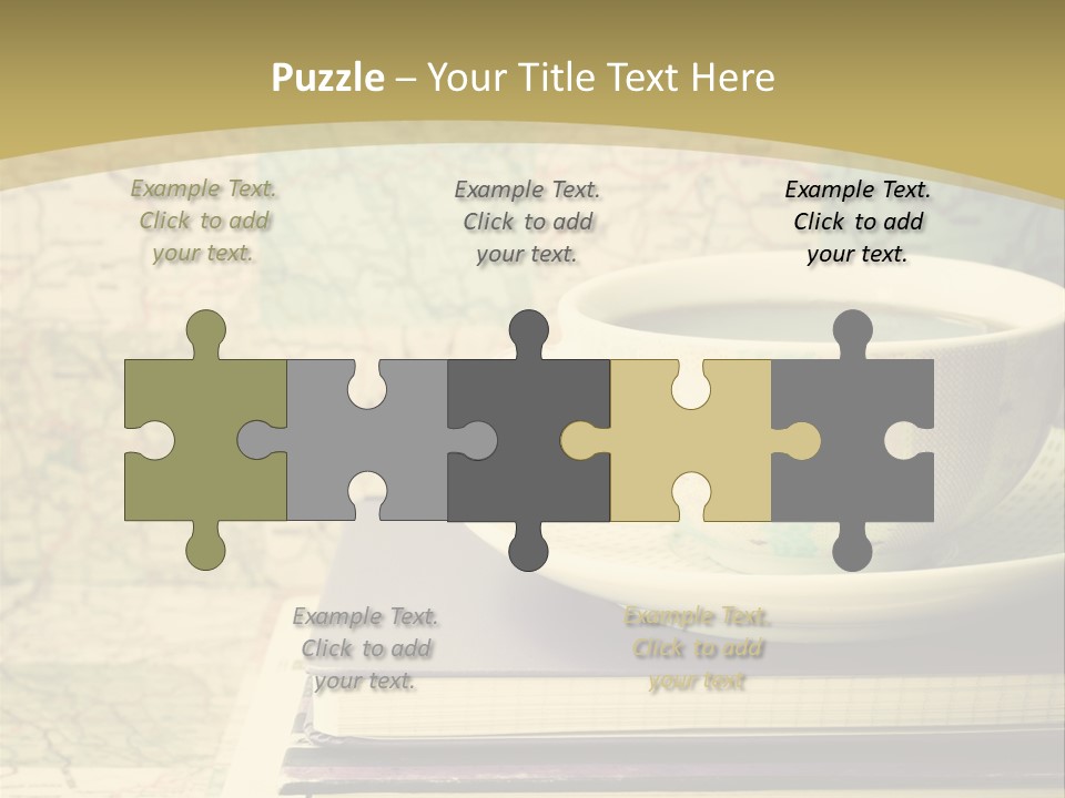 A Cup Of Coffee Sitting On Top Of A Book PowerPoint Template