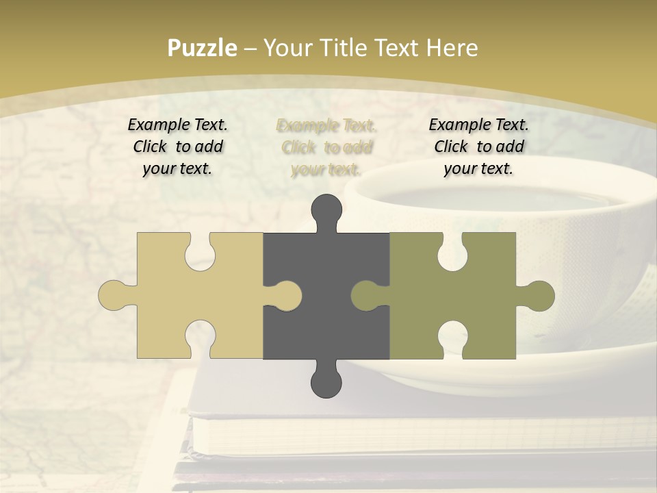 A Cup Of Coffee Sitting On Top Of A Book PowerPoint Template