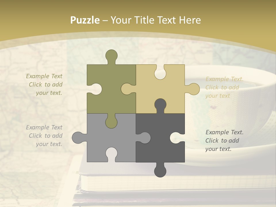 A Cup Of Coffee Sitting On Top Of A Book PowerPoint Template