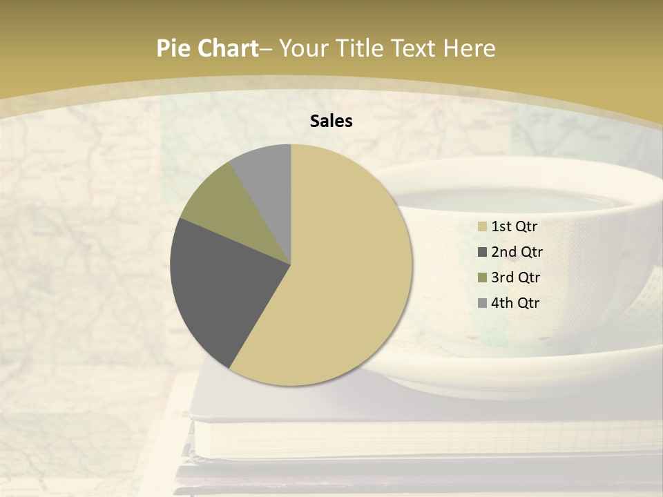 A Cup Of Coffee Sitting On Top Of A Book PowerPoint Template