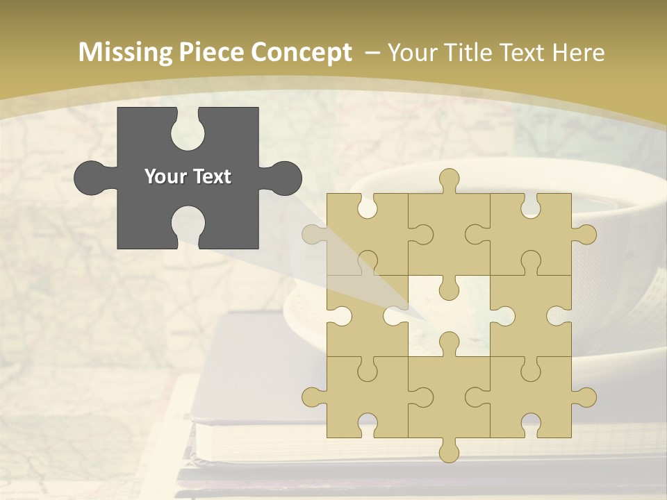 A Cup Of Coffee Sitting On Top Of A Book PowerPoint Template
