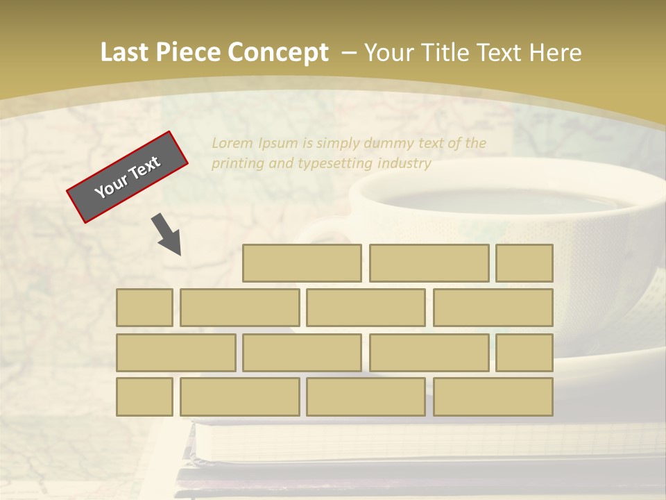 A Cup Of Coffee Sitting On Top Of A Book PowerPoint Template