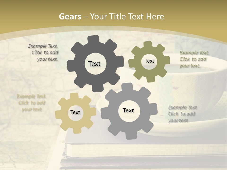 A Cup Of Coffee Sitting On Top Of A Book PowerPoint Template