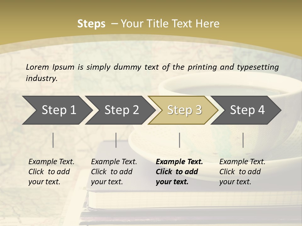 A Cup Of Coffee Sitting On Top Of A Book PowerPoint Template