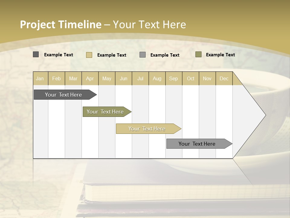 A Cup Of Coffee Sitting On Top Of A Book PowerPoint Template