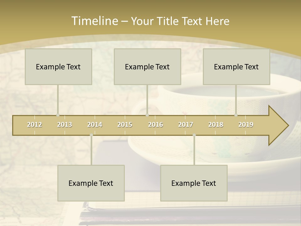 A Cup Of Coffee Sitting On Top Of A Book PowerPoint Template