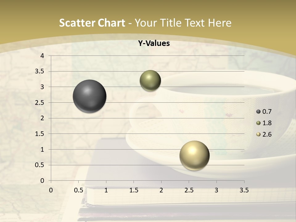 A Cup Of Coffee Sitting On Top Of A Book PowerPoint Template