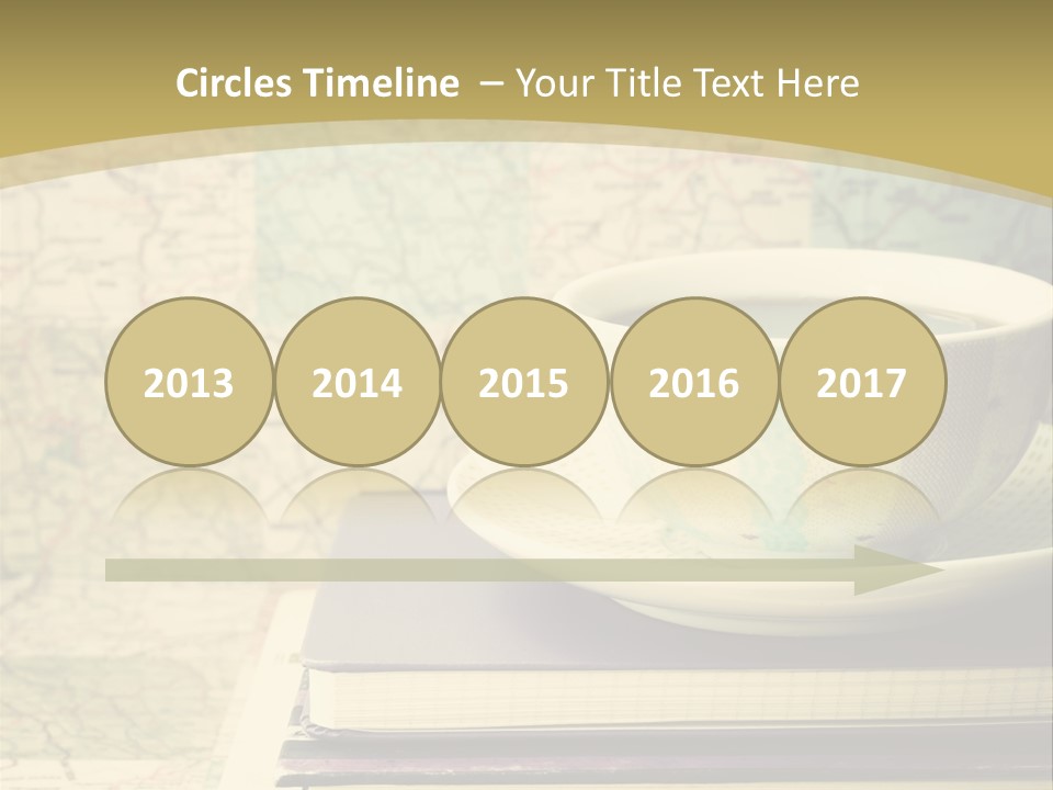 A Cup Of Coffee Sitting On Top Of A Book PowerPoint Template