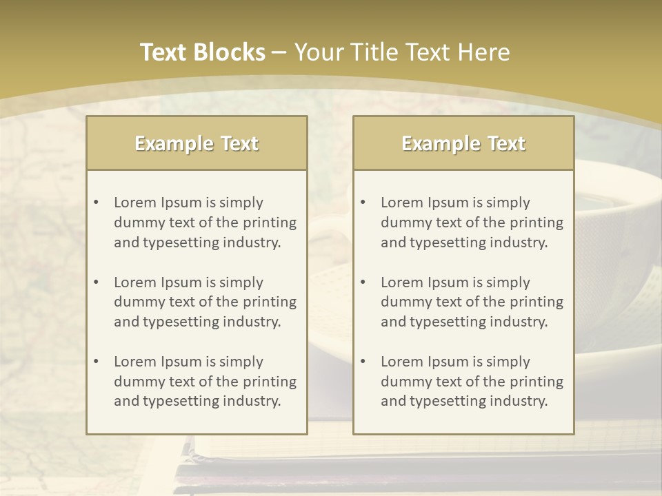 A Cup Of Coffee Sitting On Top Of A Book PowerPoint Template
