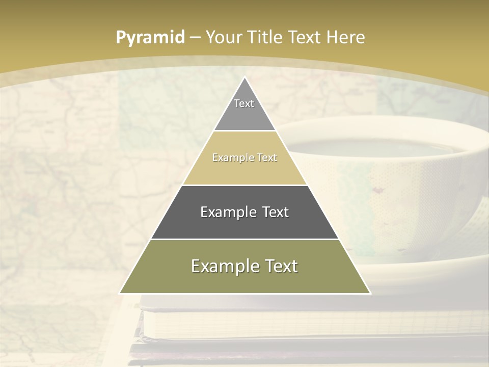 A Cup Of Coffee Sitting On Top Of A Book PowerPoint Template
