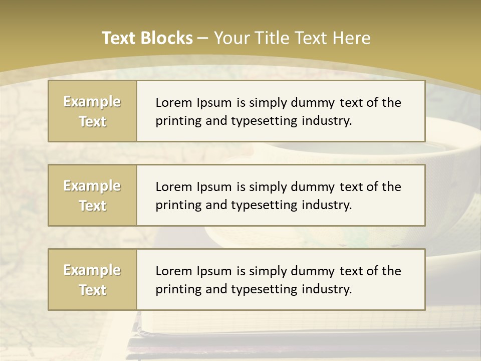 A Cup Of Coffee Sitting On Top Of A Book PowerPoint Template