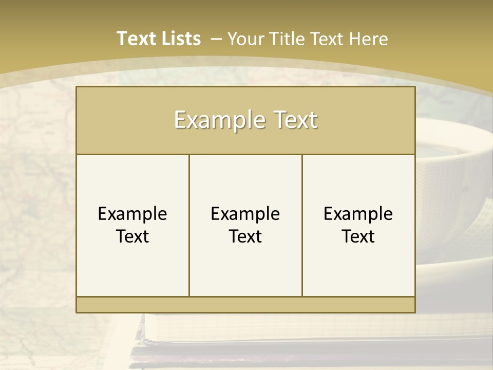 A Cup Of Coffee Sitting On Top Of A Book PowerPoint Template
