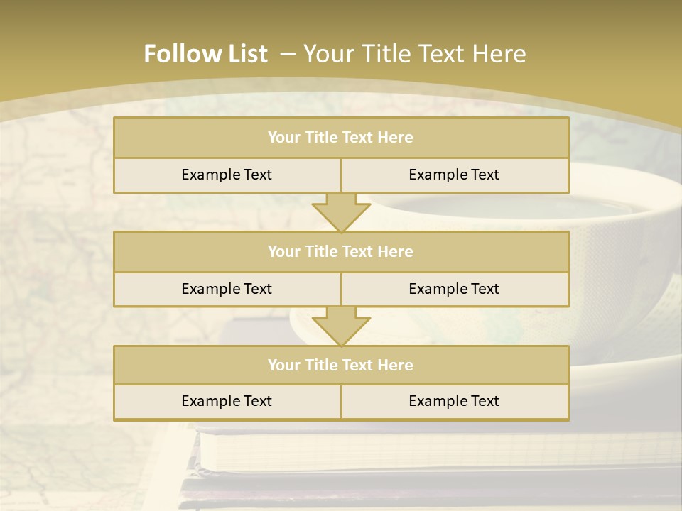 A Cup Of Coffee Sitting On Top Of A Book PowerPoint Template