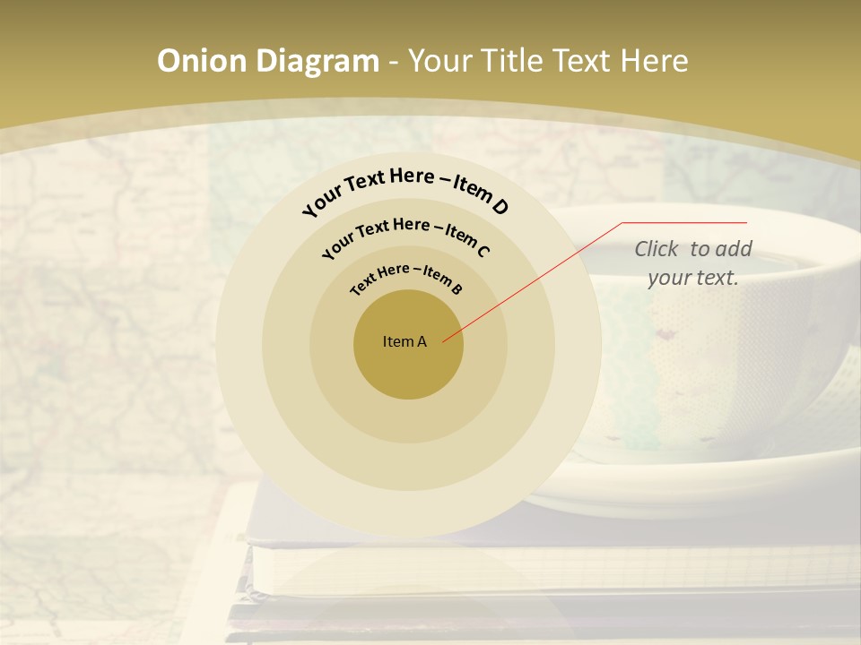 A Cup Of Coffee Sitting On Top Of A Book PowerPoint Template