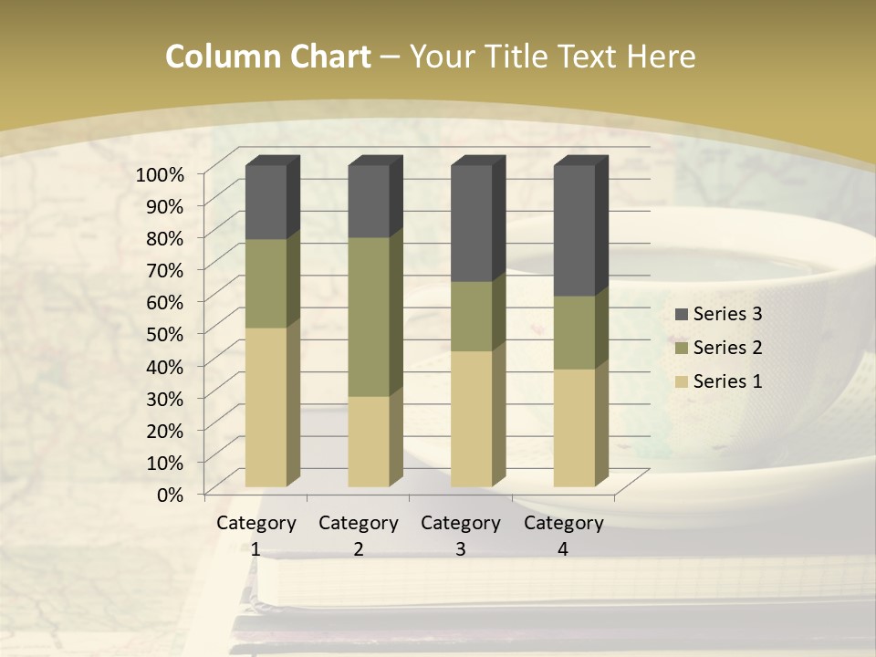 A Cup Of Coffee Sitting On Top Of A Book PowerPoint Template