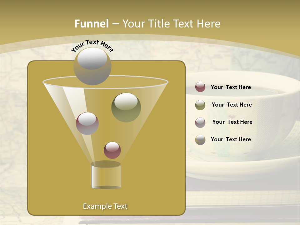 A Cup Of Coffee Sitting On Top Of A Book PowerPoint Template