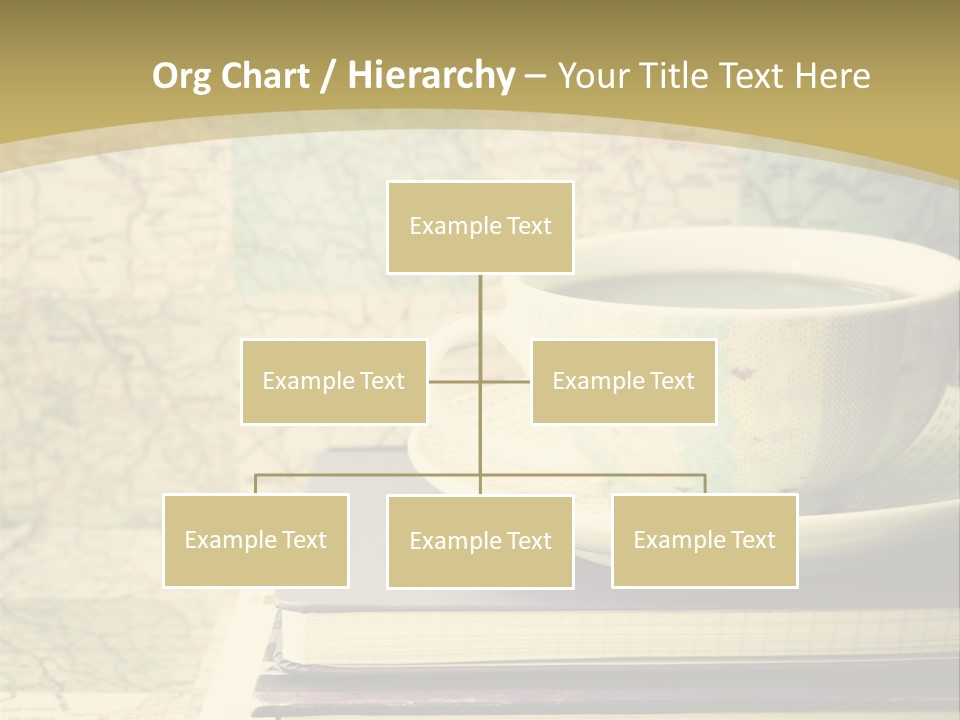 A Cup Of Coffee Sitting On Top Of A Book PowerPoint Template