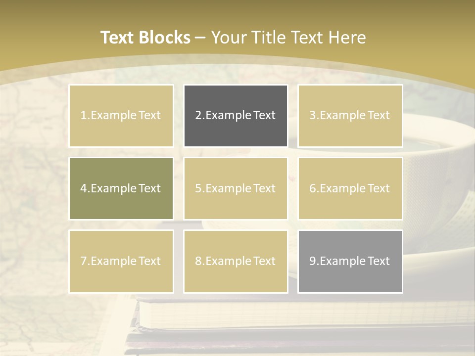 A Cup Of Coffee Sitting On Top Of A Book PowerPoint Template