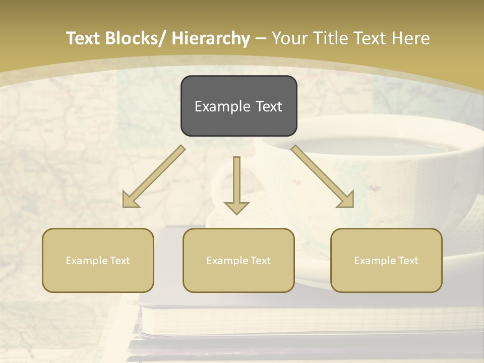 A Cup Of Coffee Sitting On Top Of A Book PowerPoint Template