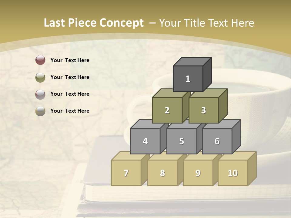 A Cup Of Coffee Sitting On Top Of A Book PowerPoint Template