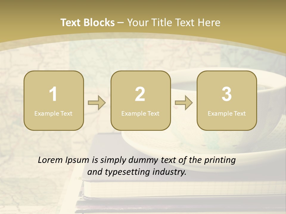 A Cup Of Coffee Sitting On Top Of A Book PowerPoint Template